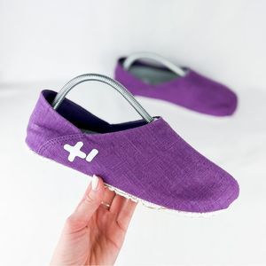 OTZ Vegan Purple Orthopedic Canvas Espadrilles, size women US 11 or men US 8